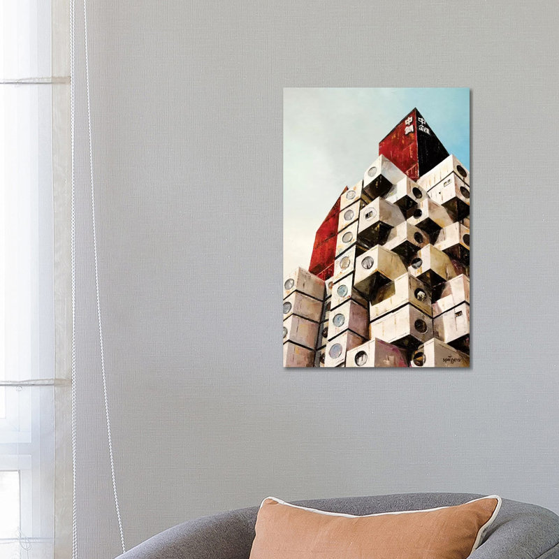 Nakagin Tower by Antony Squizzato - Wrapped Canvas Print, 66.04 cm H x 45.72 cm W