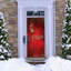 Bannière de porte de Noël ornements rouges et dorés 36 po x 80 po