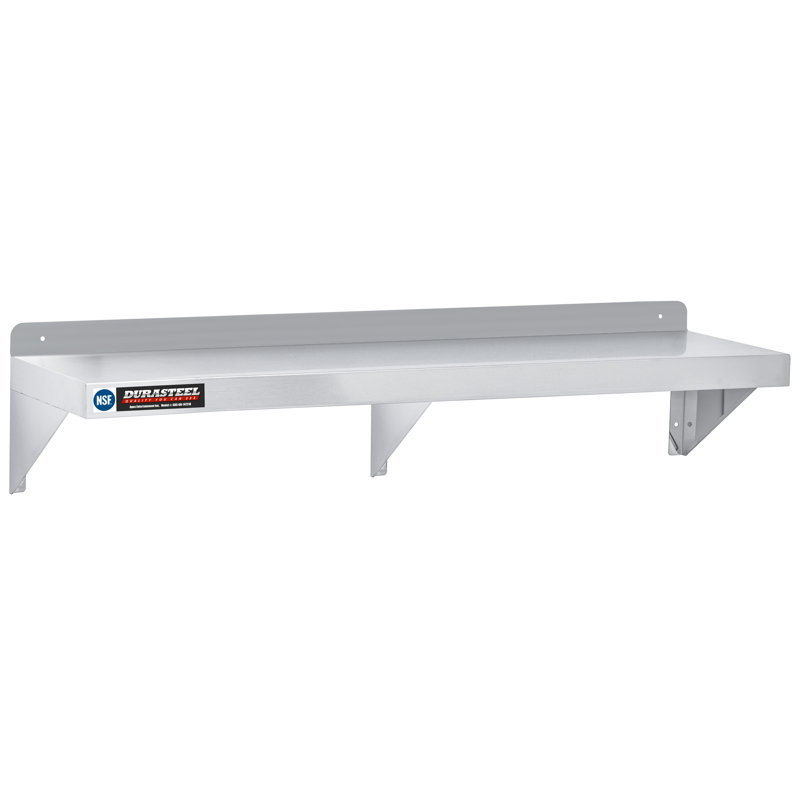 DuraSteel Stainless Steel Wall Shelf - 72" Wide x 14" Deep Commercial Grade - NSF Certified