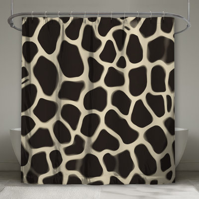 Giraffe Skin Pattern Shower Curtains Extra Long