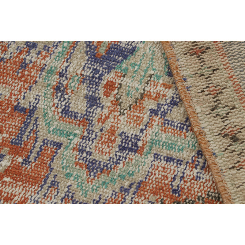 One-of-a-Kind Rectangle 5’6”x7’9” Hand Knotted Area Rug