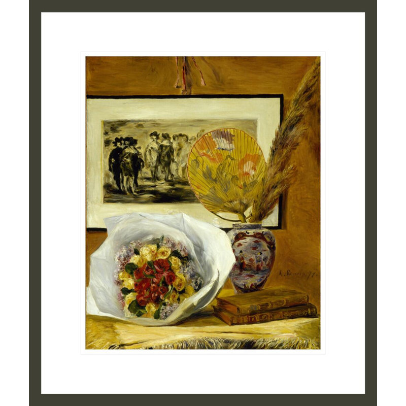 «Still Life with Bouquet» par Pierre-Auguste Renoir, impression giclée sur cadre, H 20,69 po x l 17,75 po