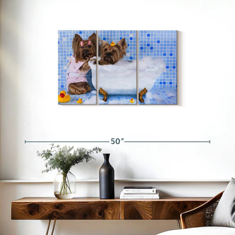 Ketti Bubble Bath Dogs, 20" H x 33" W