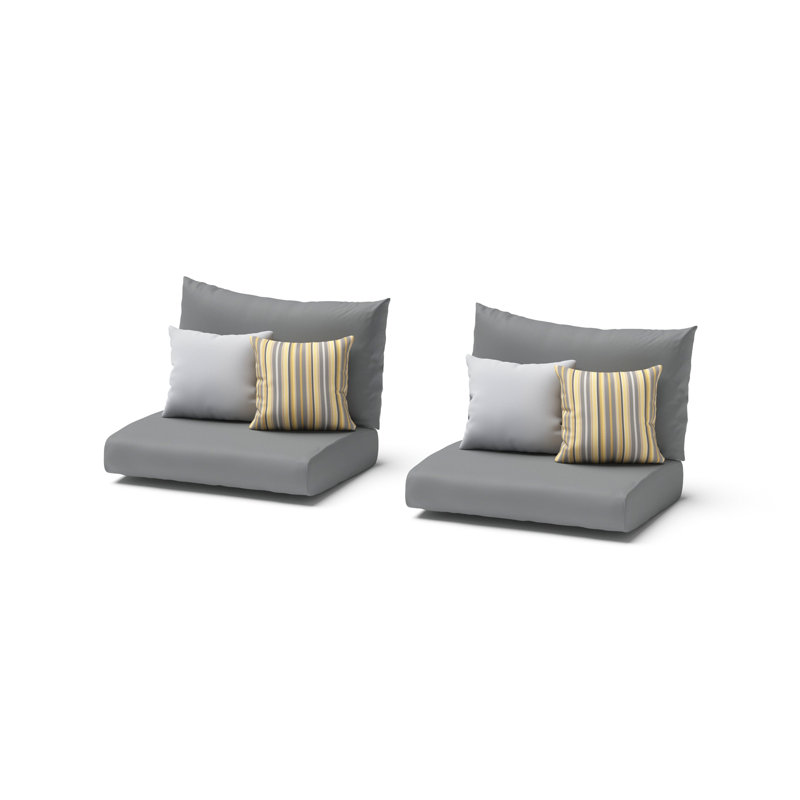 Housses de coussin Balceta pour l'extérieur modulaire Sunbrella®, Gris anthracite