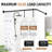 Adjustable L-Shaped Shower Curtain Rod 23.6"-39.8" – 90° Corner