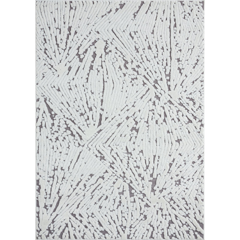 Tapis abstrait blanc, Rectangle 5 pi x 8 pi