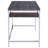 Grey And Chrome Rectangular Writing Desk