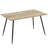51.2" Modern Rectangular Dining Table With Wood Finish Top And Black Metal Legs-2082381107