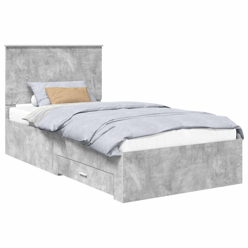 Bed, Single (3'), Concrete Grey