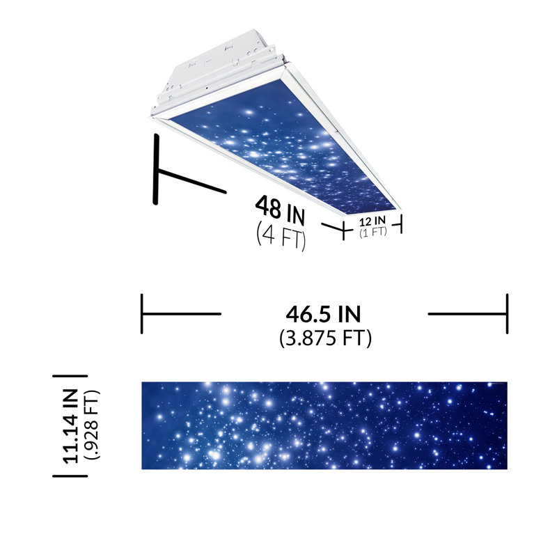Astronomy Rectangle Fixture Component Ceiling Light