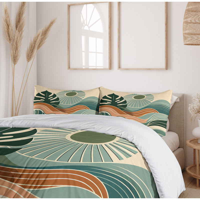 Monstera Duvet Cover, King Duvet Cover + 2 Standard Shams