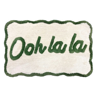 Scallop Ooh La La Slogan Bath Mat