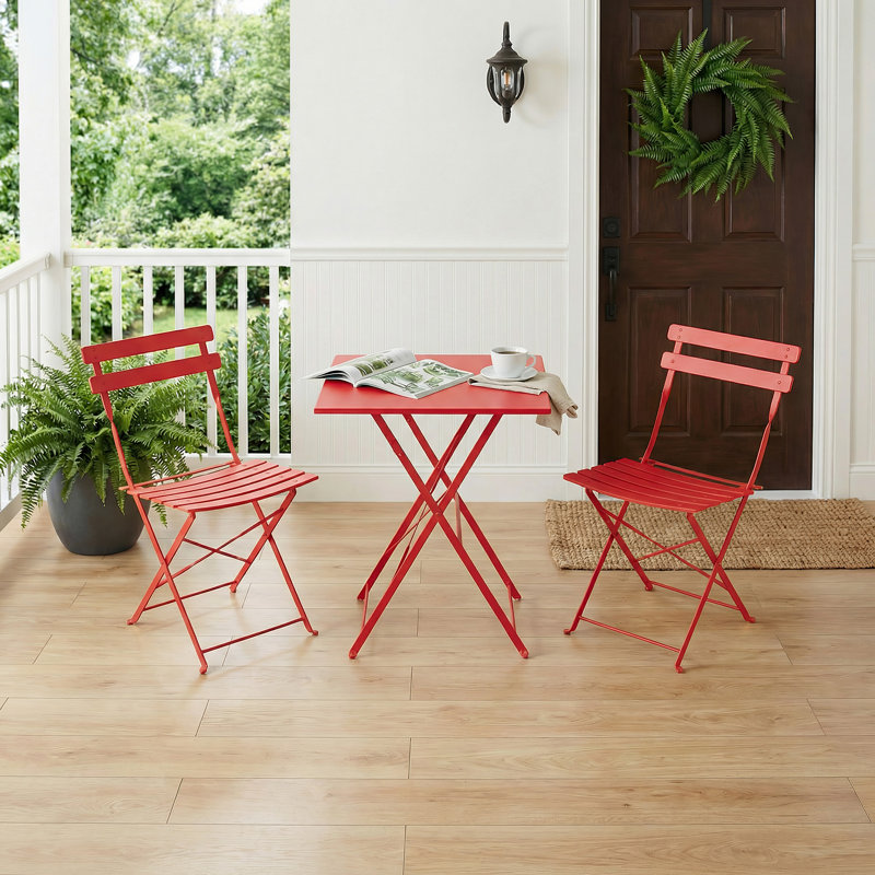 Patio Dining Set Table,, Red