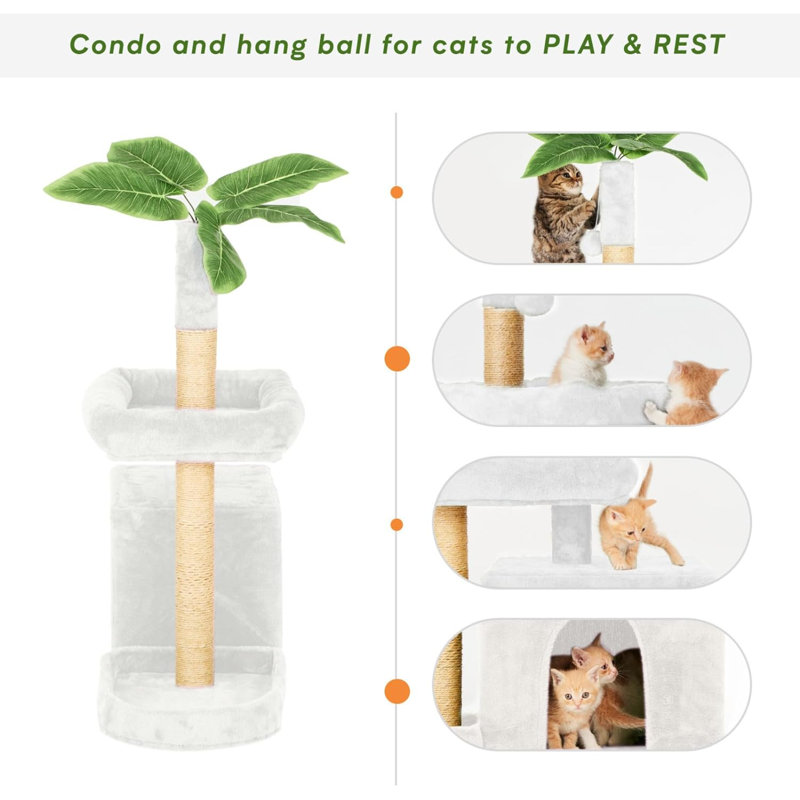 Braidyn-Drew 59'' H Cat Tree, White