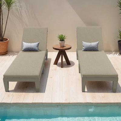 32.8" H Plastic Chaise Lounges