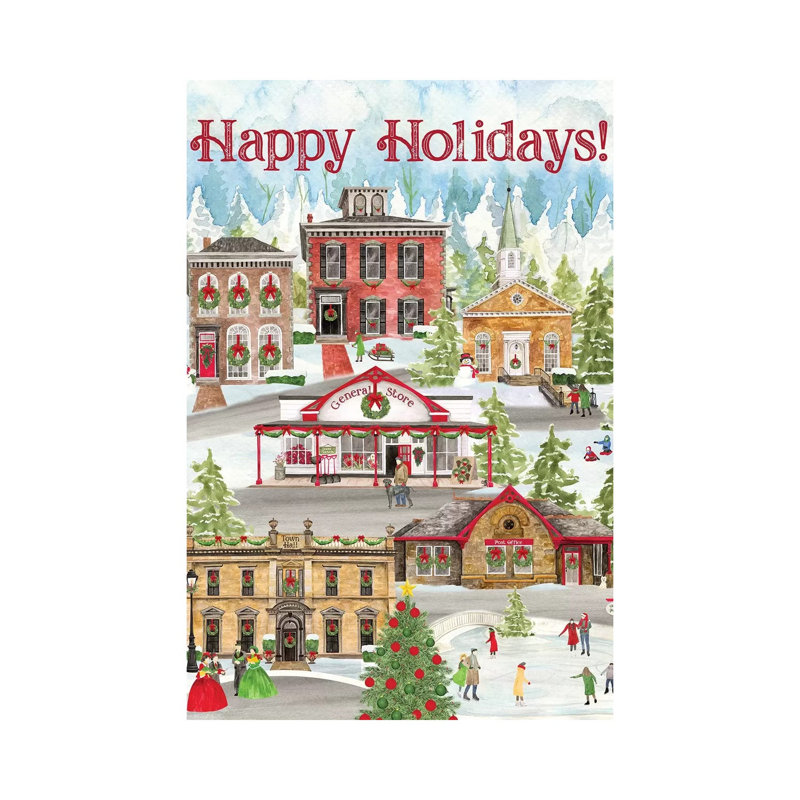 Christmas Village Portrait II by Tara Reed - Wrapped Canvas Print
