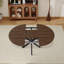 Table de salle à manger extensible à piédestal avec pieds en métal