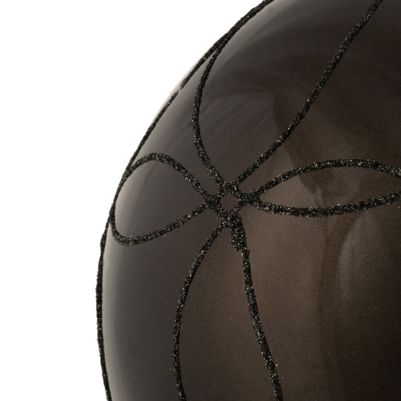 Ornement boule bonbon avec cercle scintillant, Bronze industriel