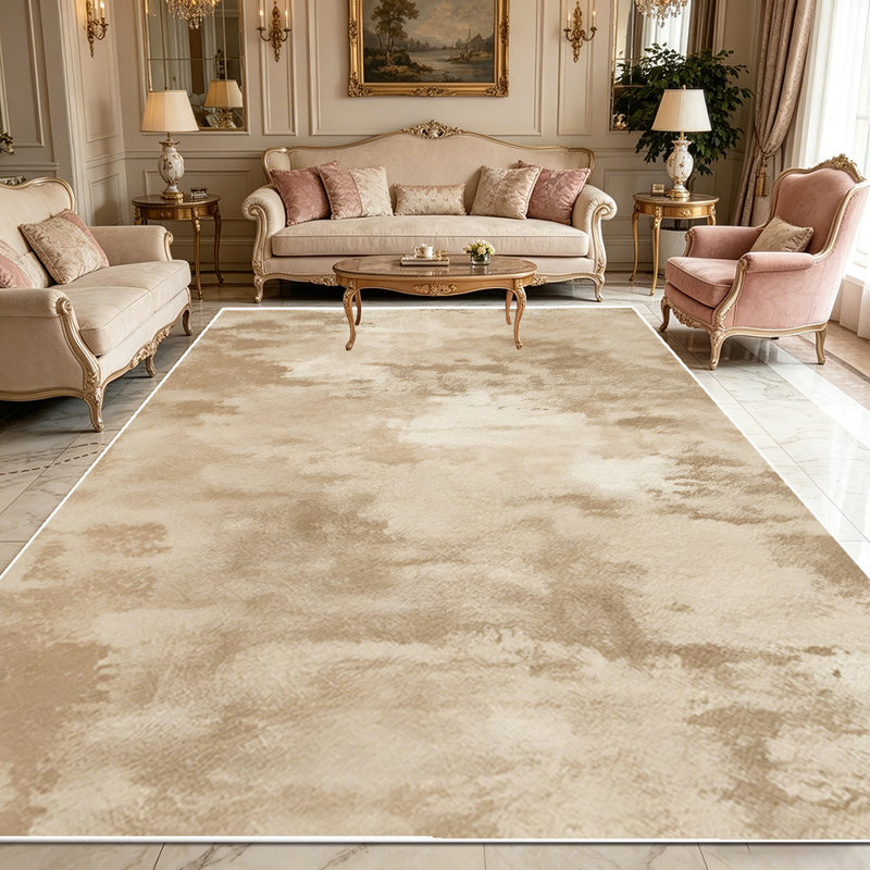 1PC neutral muted watercolor abstract blotchy beige tan area rugs, Soft and Comfortable, easy-to-maintain, machine washable Indoor floor mat, suitable for living room, bedroom, dining space, entryway, patio, Home Decor, Outdoor Decor.