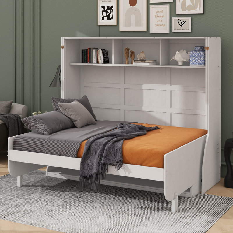 Full-Sized  Murphy Bed, Integrated With A Practical Built-In Workstation