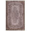 Tapis unique en laine noué à la main de style années 2000 de 5 pi 9 po x 9 pi 7 po gris Ochala