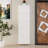 Modern Shoe Cabinet with Wall-Mount Option, 100% Metal, 19.7 x 66.5 x 5.9 inches | Centrally Opening Doors with Magnetic Holders | Elegant White Finish, Durable Design for Organized Entryway & Stylish Storage-2047440963