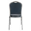 Chaise empilable en vinyle de luxe NPS® 9300 Series, assise bleu nuit / structure argentée-32255182-32255171