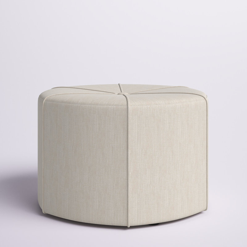 Anthany Upholstered Ottoman, Beige 100% Polyester