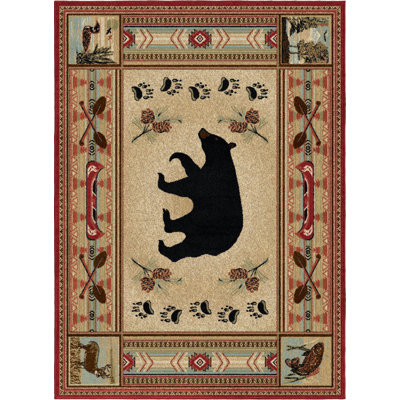 Tapis beige Haysi Southwestern