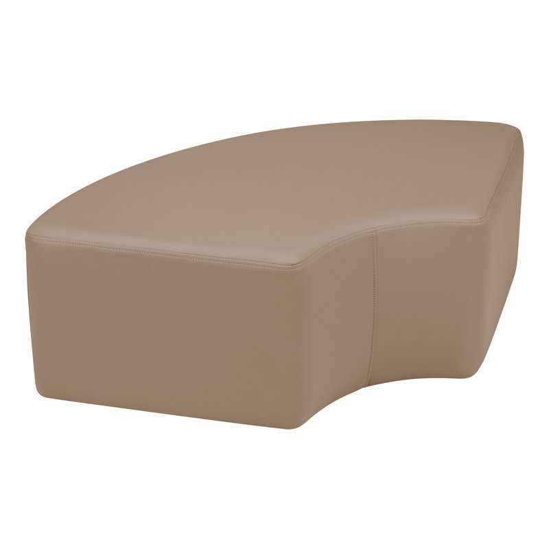 Tabouret de quart de salle à manger modulaire de Learniture, H 12 po x l 37 po x P 27 po, Taupe hachuré, Non