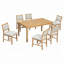 Ensemble de table de salle à manger 7 pièces pour 7 personnes-55312112-55312111