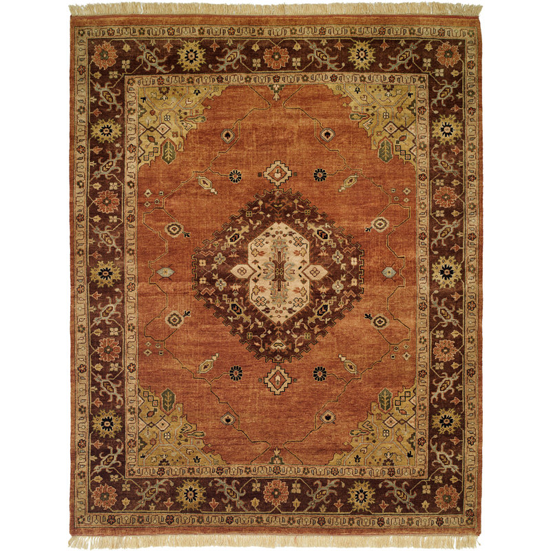 Wool Oriental Area Rug, Rectangle 6' x 9'
