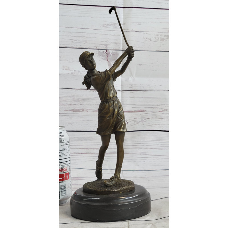 Statue bronze bronze golfeur golf