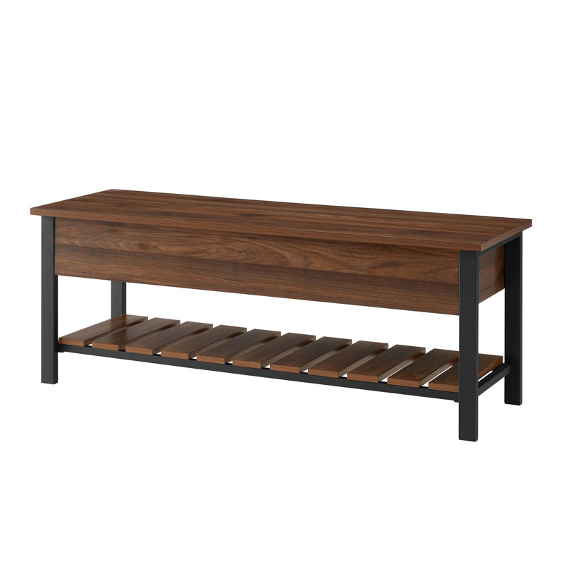 Bennett Storage Bench, Dark Walnut