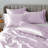 Satin Lilac 100% Satin Luxury Wrinkle Resistant 6-Piece King Sheet Set-111014609-111014614