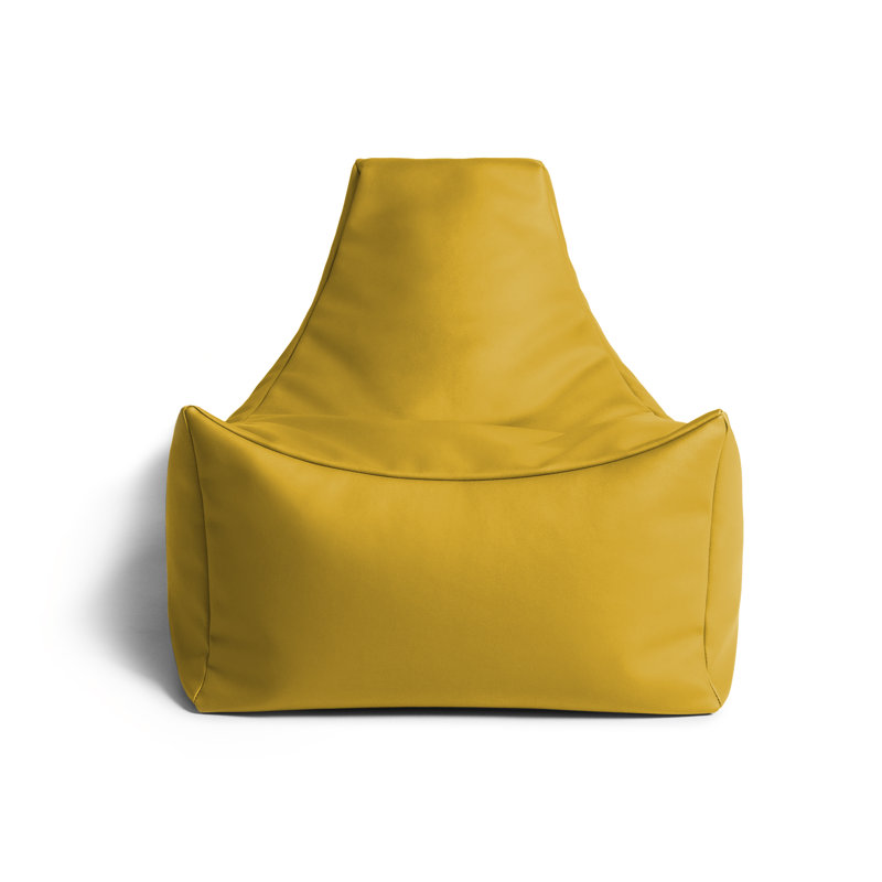 Juniper Jr Classroom Bean Bag Chair, Premium Vinyl, Yellow