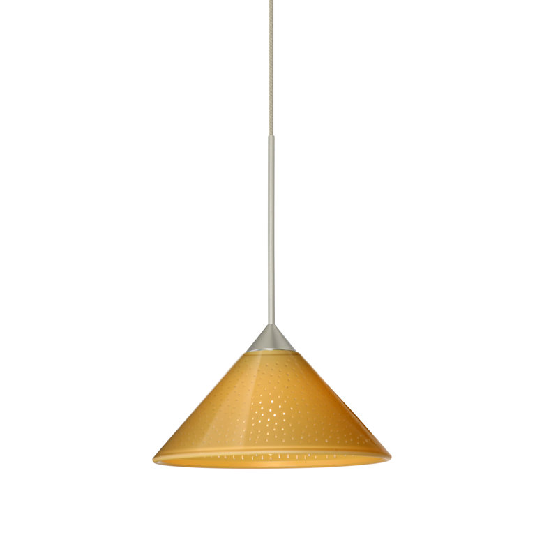 Rodrigues 1 - Light Single Pendant, Mango Starpoint, Satin Nickel, Halogen