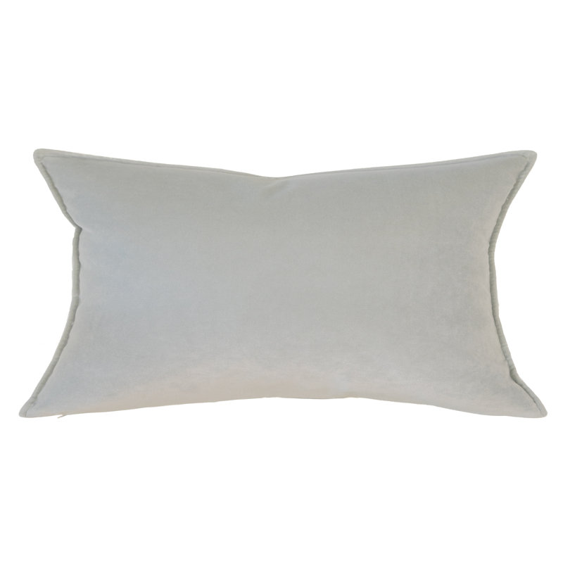 Franklin Washable Velvet Square Pillow Cover & Insert , 12"H x 26"W, Mineral