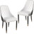 Calume Dining Chairs Fabric/Leather Seat And Back In Oak Wood Set Of 4-308049305-305700636