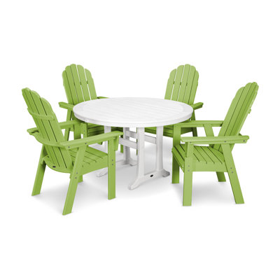 Ensemble repas 5 pièces POLYWOOD Vineyard Curveback Adirondack