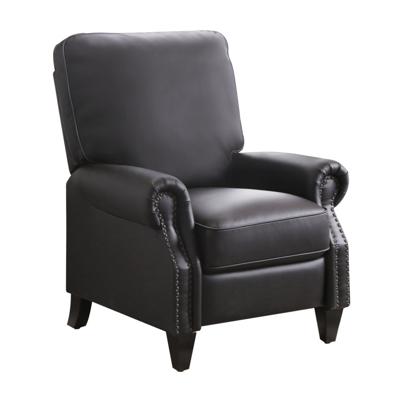 Fauteuil inclinable manuel en similicuir de 33,6 po Hoopeston, Similicuir noir