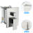 10 Inch Square Wall Mounted Shower System With - Balanced Valve, Adjustable Slide Bar, Rainfall And Handheld Shower, Easy To Clean Nozzle, Brushed Nickel Finish, Head, Dual Function Installation