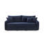 Canapé-lit modulaire en velours bleu Irina avec 3 coussins décoratifs Irina