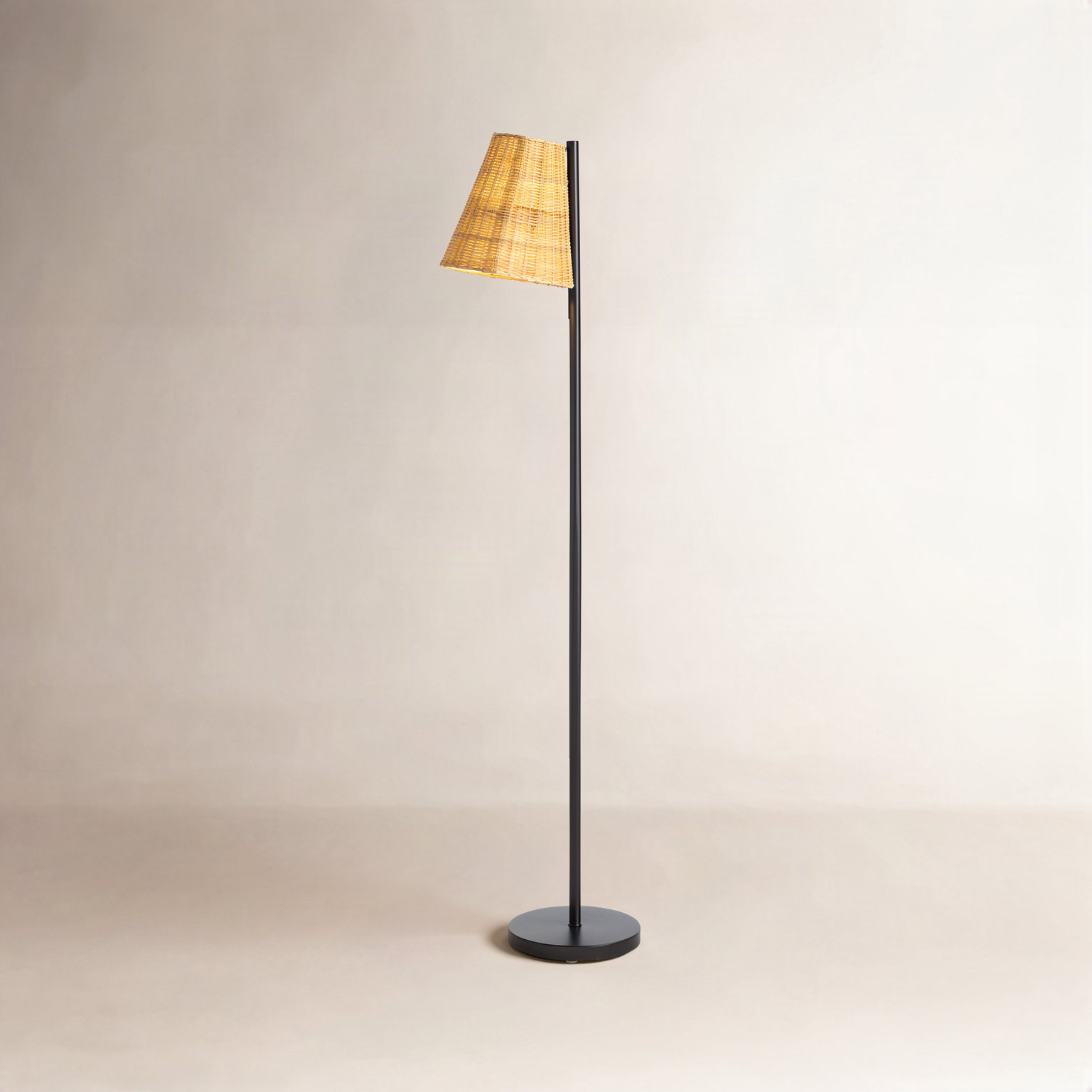 59" Cane Floor Lamp