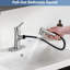 Robinet de lavabo pour salle de bain escamotable, poignée simple, 3 réglages de jet, bouchon de bonde escamotable et plaque de pont, finition de fabrication en acier inoxydable, modes,-128134451
