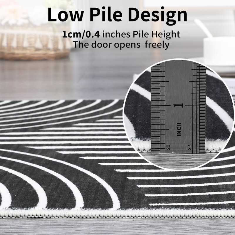 Tapis moderne à rayures Modern, Rectangle 6 pi x 9 pi