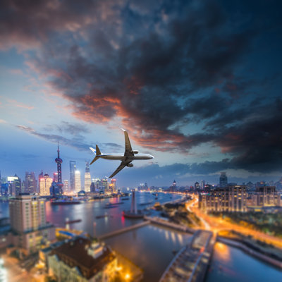 Malany " Airplane Fly Above City "