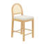 Tabouret de bar rembourré Boucle avec dossier en rotin tissé-1603352079-1606266307-1603352064