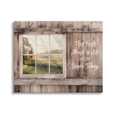 Art mural simple sur toile tendue, "Simple Things Rustic Barn" par Lori Deiter