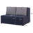  Caily 55 in. Fabric Upholstered 2-Seater 3-in-1 Sleeper Loveseat Sofa Bed with Storage, Firm Seat Cushion-1108634695